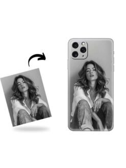 custom photo printed transparent soft cover for iphone 11 pro max