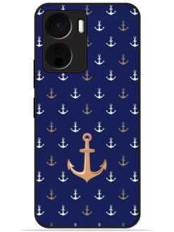 Anchor pattern Glossy Metal TPU Phone Cover for Vivo Y56 (5G)
