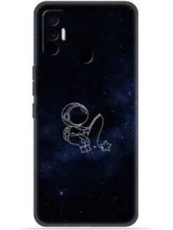 Astronaut design Soft Silicone Mobile Case for Tecno Spark 7