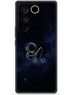 Astronaut design Soft Silicone Mobile Case for Vivo V27 (5G)