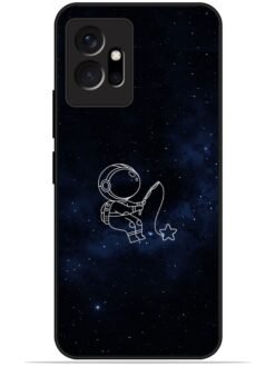 Astronaut design Glossy Metal TPU Phone Cover for Vivo T1 (5G)