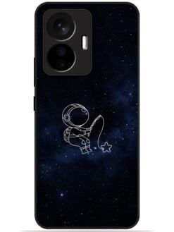 Astronaut design Glossy Metal TPU Phone Cover for Vivo T1 (44W)