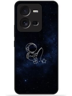 Astronaut design Glossy Metal TPU Phone Cover for Vivo V25 (5G)