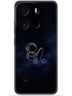 Astronaut design Soft Mobile Cover for Tecno Spark Go (2023)