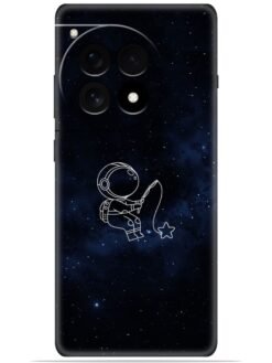 Astronaut design Soft Mobile Cover for Oneplus 12R (5G)