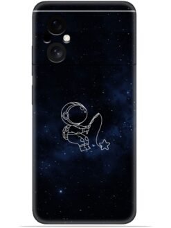 Astronaut design Soft Mobile Cover for Poco M4 (5G)
