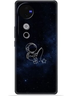 Astronaut design Soft Mobile Cover for Vivo V40 (5G)