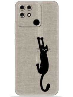Black cat design Soft Silicone Mobile Case for Realme Narzo 50A