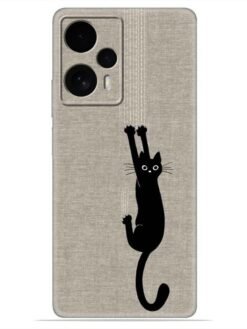 Black cat design Soft Silicone Mobile Case for Poco F5 (5G)