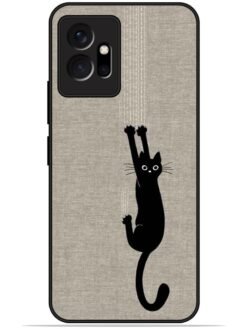 Black cat design Glossy Metal TPU Phone Cover for Vivo T1 (5G)