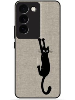 Black cat design Glossy Metal TPU Phone Cover for Vivo Y200E (5G)