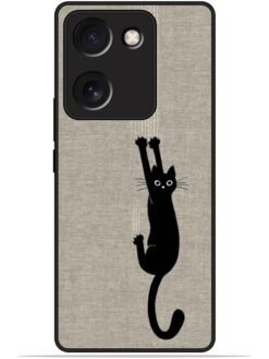Black cat design Glossy Metal TPU Phone Cover for Vivo Y300 Plus (5G)
