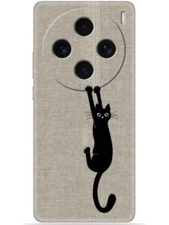 Black cat design Soft Mobile Cover for Vivo X100 (5G)