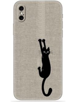 Black cat design Soft Mobile Cover for Apple Iphone X/Xs