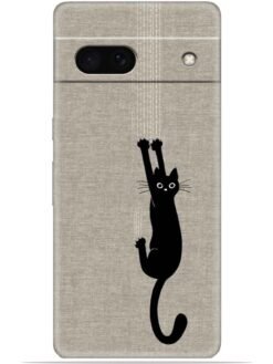 Black cat design Soft Mobile Cover for Google Pixel 7A