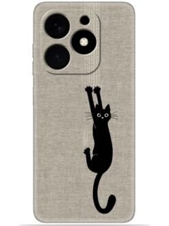 Black cat design Soft Mobile Cover for Tecno Spark Go (2024)