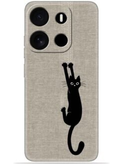Black cat design Soft Mobile Cover for Tecno Spark Go (2023)