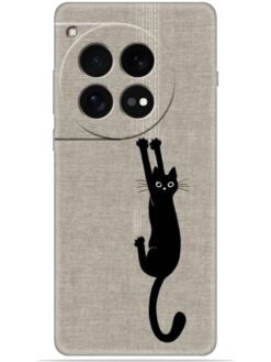 Black cat design Soft Mobile Cover for Oneplus 12 (5G)