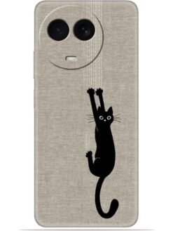 Black cat design Soft Mobile Cover for Realme C67 (5G)