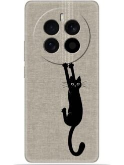 Black cat design Soft Mobile Cover for Realme 12 Pro Plus (5G)
