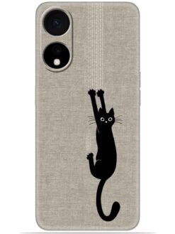 Black cat design Soft Mobile Cover for Oppo A78 (5G)