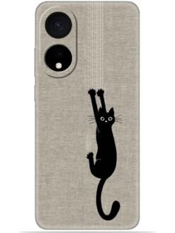 Black cat design Soft Mobile Cover for Oppo A78 (4G)