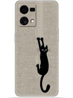 Black cat design Soft Mobile Cover for Oppo F21 Pro (4G)