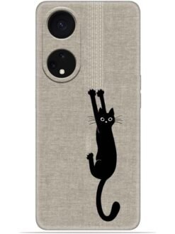 Black cat design Soft Mobile Cover for Oppo F23 (5G)