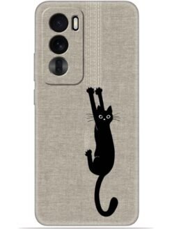 Black cat design Soft Mobile Cover for Oppo Reno 12 Pro (5G)