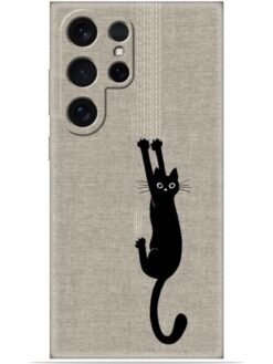 Black cat design Soft Mobile Cover for Samsung Galaxy S24 Ultra (5G)