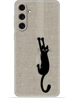 Black cat design Soft Mobile Cover for Samsung Galaxy F55 (5G)