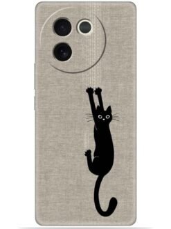 Black cat design Soft Mobile Cover for Vivo V30E (5G)