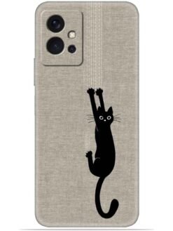 Black cat design Soft Mobile Cover for Iqoo Z6 (5G)