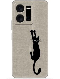 Black cat design Soft Mobile Cover for Vivo Y35