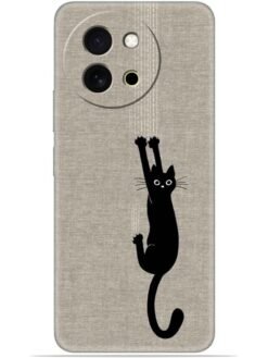 Black cat design Soft Mobile Cover for Vivo Y58 (5G)