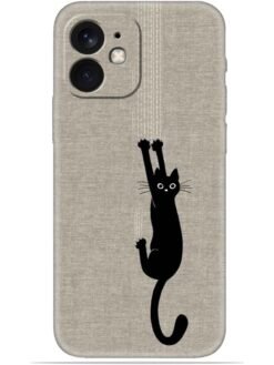 Black cat design Soft Mobile Cover for Apple Iphone 12 Mini