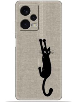 Black cat design Soft Silicone Mobile Case for Xiaomi Redmi Note 12 Pro Plus (5G)