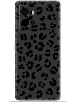 Black leopard print Soft Silicone Mobile Case for Iqoo 9 Pro