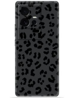Black leopard print Soft Silicone Mobile Case for Iqoo 11 (5G)