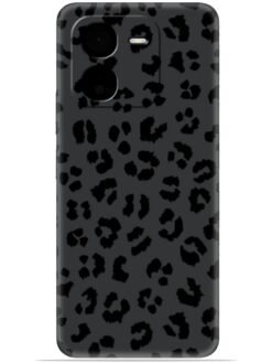 Black leopard print Soft Silicone Mobile Case for Iqoo Z9X (5G)