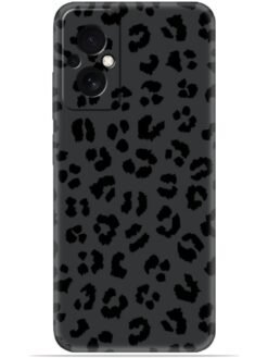 Black leopard print Soft Silicone Mobile Case for Poco M4 (5G)