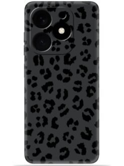 Black leopard print Soft Silicone Mobile Case for Tecno Spark Go (2024)
