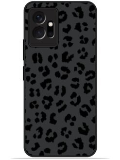 Black leopard print Glossy Metal TPU Phone Cover for Iqoo Z6 (5G)