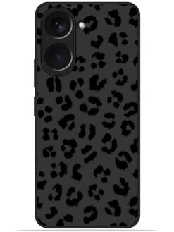 Black leopard print Glossy Metal TPU Phone Cover for Vivo Y18/Y18E/Y18i/Y18T
