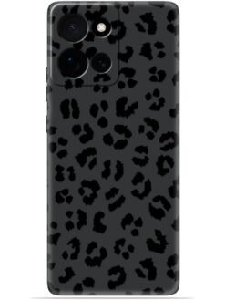 Black leopard print Soft Mobile Cover for Motorola Moto Edge 50 (5G)