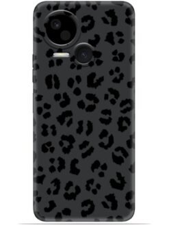 Black leopard print Soft Mobile Cover for Tecno Spark 10 (5G)