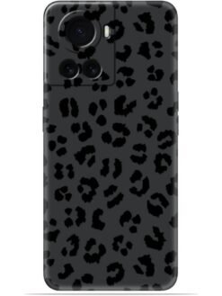 Black leopard print Soft Mobile Cover for Oneplus 10R (5G)