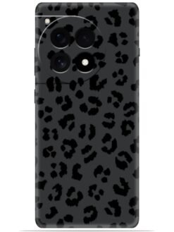 Black leopard print Soft Mobile Cover for Oneplus 12R (5G)