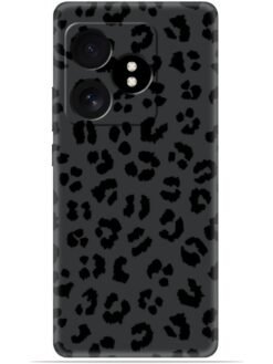 Black leopard print Soft Mobile Cover for Realme Gt 6T (5G)
