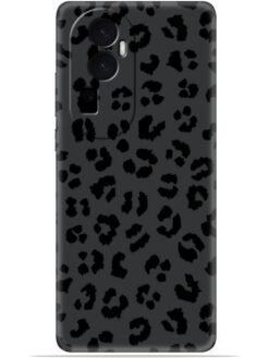 Black leopard print Soft Mobile Cover for Oppo Reno 10 Pro Plus (5G)